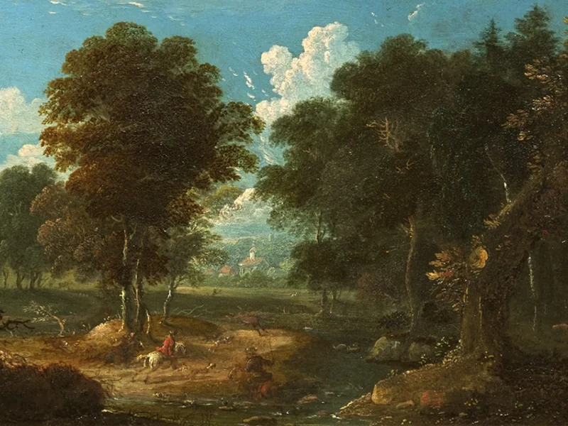 1686-Peter von Bemmel - Caccia alla volpe nei dintorni di Norimberga